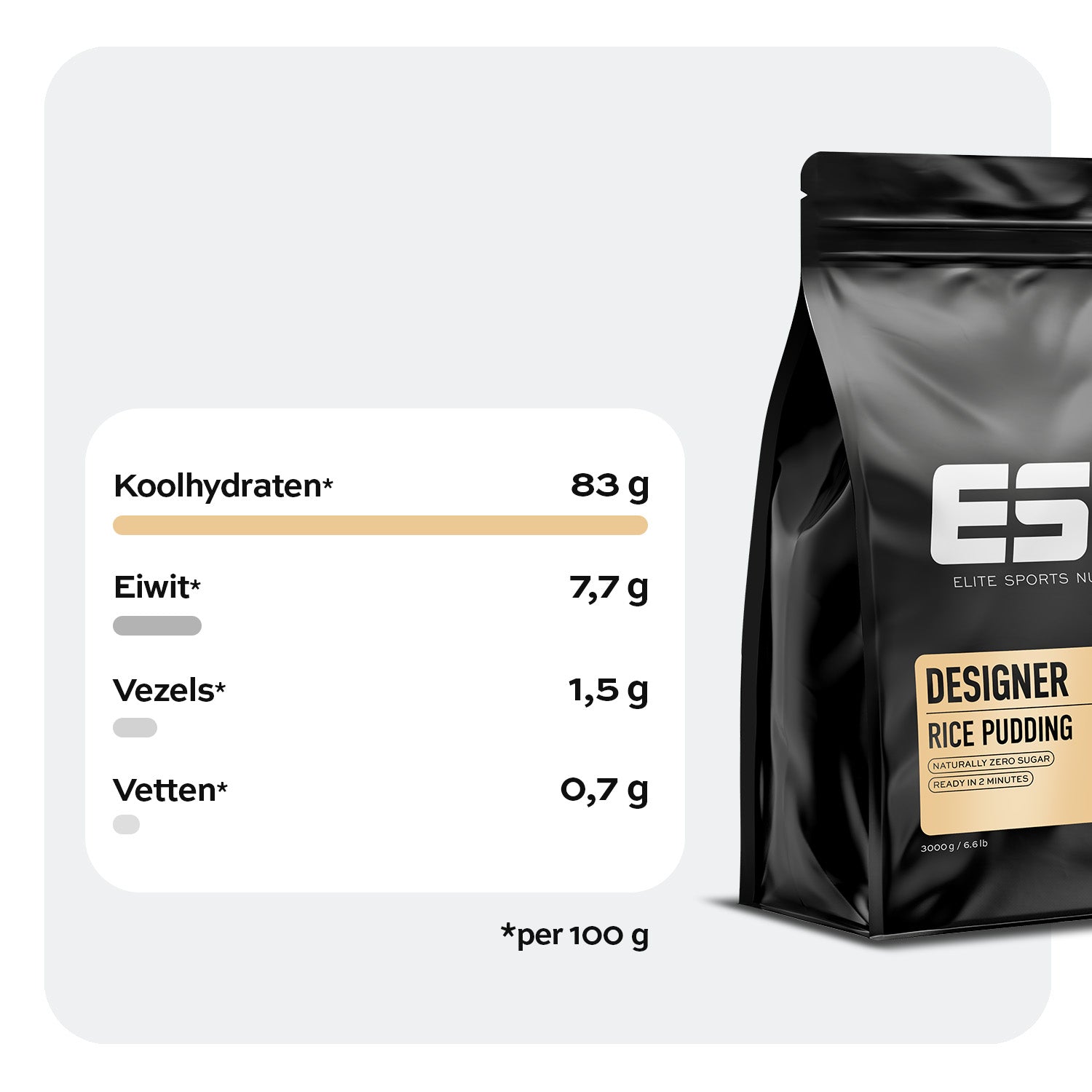 ESN Designer rijstpudding in 3 kg zak De ideale energiebron Vol ...
